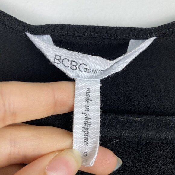 BCBGeneration Womens Romper Size S Black Sleeveless Polyester Blend Faux Wrap - Picture 2 of 9